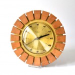 Teak East German Starburst Wall Clock